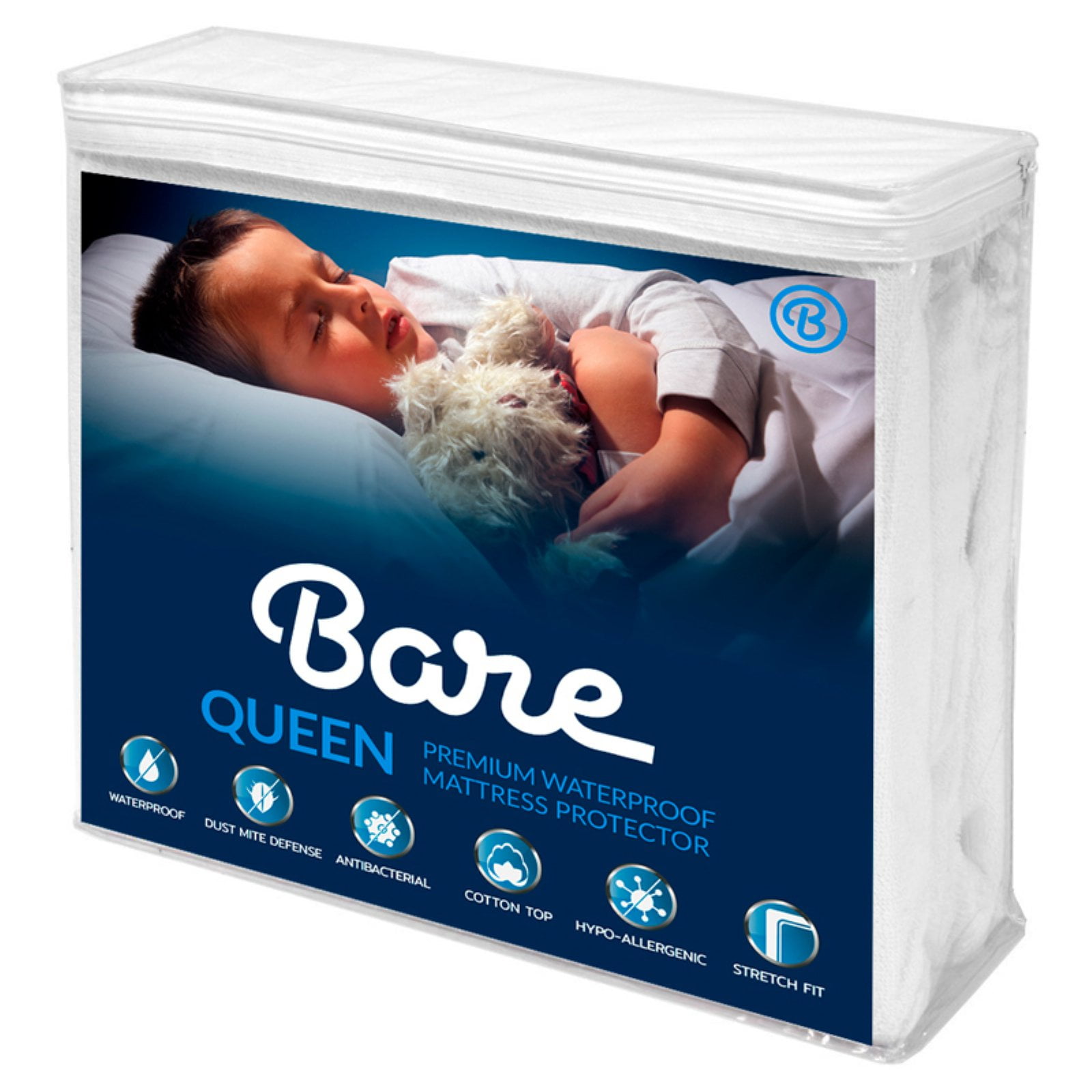 Premium Waterproof Hypoallergenic Mattress Protector by Bare Home