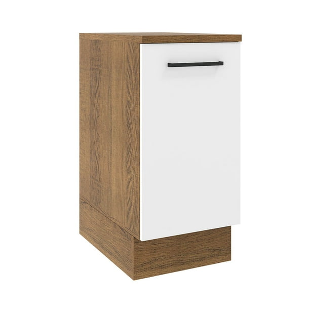 Mueble de Cocina Madesa Agata 40 cm 1 Puerta Marrón Blanco