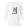 thumbnail image 4 of Womens Graphic T-shirts Half Sleeve Crewneck Mahjong Print Tee Summer Casual Tops Grey M, 4 of 4