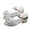 Silver, variant on shoper Girls Sandals Size 11 Adjustable Glass Slipper Heeled Sandals Open Toe Casual Children's Shoes Girls Sandals for Summer Blue 40
