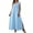 Light Blue, variant on Maxi Dresses for Women Plus Size with Pockets Solid Color Sleeveless V-Neck Side Slit Backless Comfortable Casual Loose Beach Vacation Outdoor Shift Dresses