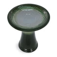 thumbnail image 6 of S-HOME Handcrafted 17 Inch Ceramic  Tall Outdoor Bird Bath Featuring Swirl Pattern Design For Bird Lovers, Grass Green, 6 of 10