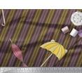 thumbnail image 3 of Soimoi Brown Heavy Satin Fabric Umbrella & Stripe Decor Fabric Printed Yard 54 Inch Wide, 3 of 3