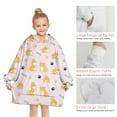 thumbnail image 6 of Cute Shiba Inu Blanket Hoodies for Kids 6-13YR Oversize Wearable Blanket Hoodies for Boys Girls Teens, 6 of 7