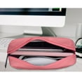 thumbnail image 3 of Bewildely Estuche portátil para bolsa de almacenamiento, organizador de dispositivos USB Digital, Cable para auriculares de viaje Almacenamiento y organización del hogar rosado L, 3 of 6