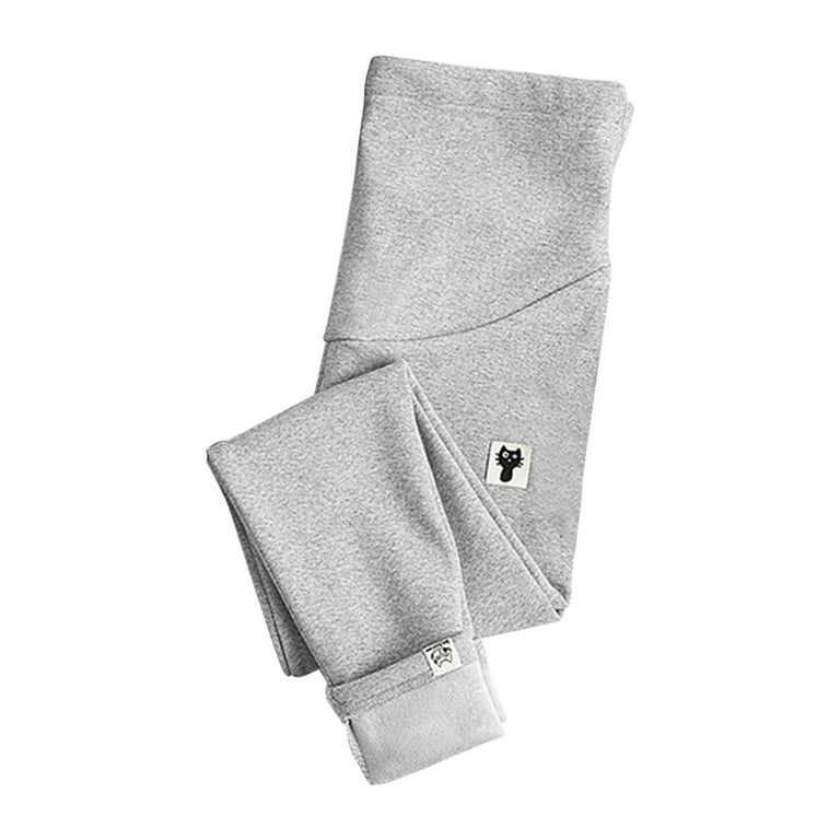 skpabo Maternity Velvet Warm Legging Pants, Comfortable Waist Adjustable  Maternity Pants for Winter