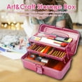 thumbnail image 5 of Plastic Craft Organizers and Storage, Portable Box with Handle & Dividers, Glitter Carrying Case for Tackle, Sewing, Art Supplies, Makeup, Small Parts, Tools, Nail, Hair Accessories, 5 of 9