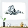 thumbnail image 3 of Designart 'Minimalistic Landscape of Forest and Mountains' Modern Framed Art Print, 3 of 4