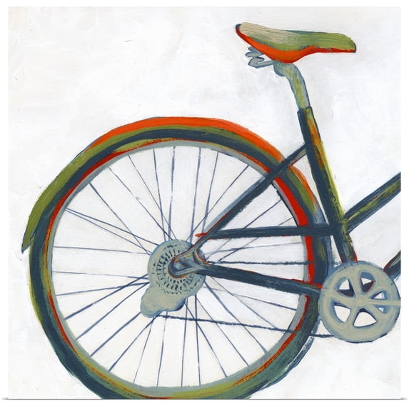 Great BIG Canvas | "Bicycle Diptych I" Art Print - 16x16