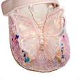 thumbnail image 4 of Baby Sweetie Baby Girl Mary Jane Flats Shiny 3D Butterfly Non-Slip First Walkers Princess Wedding Dress Shoes, 4 of 8