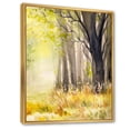 thumbnail image 3 of Designart 'Bright Sunshine Through The Yellow Forest Trees II' Traditional Framed Canvas Wall Art Print, 3 of 5