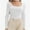 White, variant on Womens Long Sleeve Scoop Neck Ribbed Knit Fitted Casual Tops Tee Slim Basic Shirts