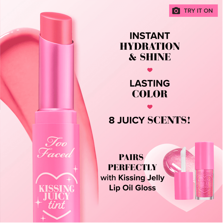 Too Faced Kissing Juicy Tint, Bubblegum