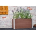 thumbnail image 2 of Vita Urbana 39"L x 16"W x 18"H Small Vinyl Parklette Planter, Espresso Brown, VT17512, 2 of 8
