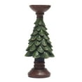 thumbnail image 5 of Christmas Tree Candle Holders Vintage Resin Christmas Tree Figurine Pillar Candle Stand for Home Mantel Fireplace Decor, 5 of 7