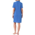 thumbnail image 3 of INSPIRE CHIC Women's Halloween Zipper Front Waffle Knit Robe Short Sleeve Lightweight Bathrobe with Pockets for Lounging & Post-Shower XL Royal Blue, 3 of 6