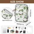 thumbnail image 3 of Haosy Accordion File Organizer Zipper Binder 500 Sheet 6-Tab Expanding File Folder Multi-Pocket 1.2 Inch 3 Ring Green Gnomes and Clover, 3 of 7