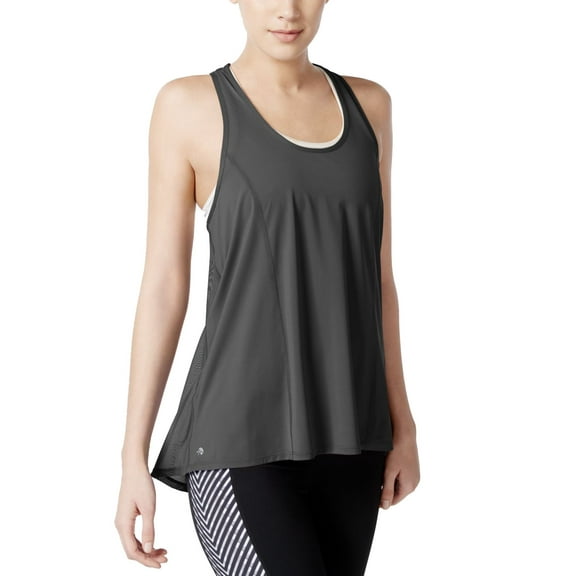 Ideology Ideology Womens Mesh Racerback Swing Tank Top;S