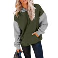 thumbnail image 2 of Chuancc Fall Outfits For Women 2025 Sweatshirt For Women Solid Color Hoodies Fall Sweatshirt Crewneck Sweatshirts Women Winter Clothing For Women Cute Hoodies Z-F 3XL, 2 of 5