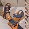 thumbnail image 1 of Gspmoly Sandals for Women, Women'S Casual Open-Toe Wedge Sandals with Adjustable Ankle Strap, Comfortable Cushioned Insole, and Versatile Solid Colors for Spring and Summer Fashion Women'S Sandles, 1 of 4