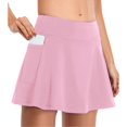 thumbnail image 2 of RUTAYY With Pockets Inner Skorts Tennis Elastic Shorts Women Sports Skirts Skirt Solid Color Flowy Swing Skirts, 2 of 8