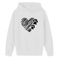 thumbnail image 2 of Eltusu Boys Valentines Hoodies, Heart Graphic Relaxed Fit Fashion Long Sleeve Pullover Sweatshirts White Size 13-14 T, 2 of 3