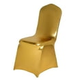 thumbnail image 6 of Efavormart 30 PCS Shiny Metallic Gold Spandex Banquet Chair Cover, Glittering Premium Fitted Chair Cover, 6 of 9
