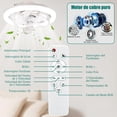thumbnail image 4 of Ventilador de Techo con Luz LED y Control Remoto, RGB 16 Colores, 3 Velocidades, Luz Regulable 3200K, 4 of 8