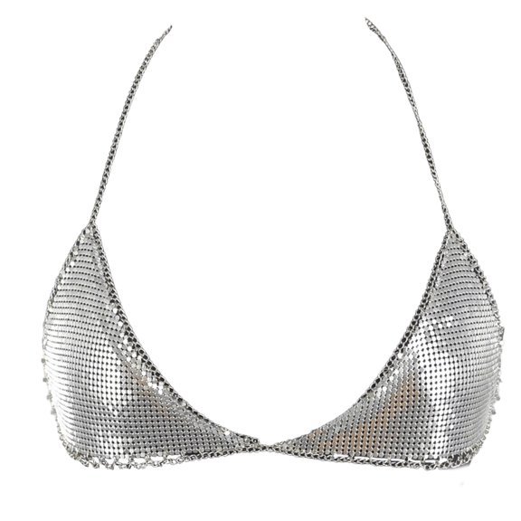 lixuesong Fashionable Hollow out Metal Bra Chain Underwear For Women Seeking Trendy Outfits For Parties And Evening Occasion