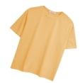 thumbnail image 3 of Camiseta holgada mujer verano cuello redondo manga corta casual top, amarillo, m Vogacara AP001475-07, 3 of 7