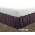 thumbnail image 5 of HNB Store Ruffled Bed Skirt Easy Fit 12" inch Drop | Microfiber Made | Decorative Short Queen Size Bedskirt | Plum, 5 of 7