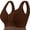 Chocolate, variant on Daisy Bras for Older Women Floral Plus Size Bra Wireless Front Closure Bras for Senior Daisy Comfort Tshirt Bra