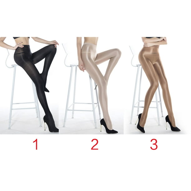 Women Sheer Sexy Shiny Glossy Shaping Stockings 70D Oil Pantyhose Tights