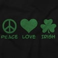 thumbnail image 2 of Peace Love Irish St Pattys Day Clover Women Plus Size Long Sleeve Graphic Tee Brisco Brands 2X, 2 of 3