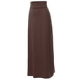 thumbnail image 2 of A2Y Women's Basic Foldable High Waist Floor Length Maxi Skirts Americano M, 2 of 5