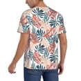 thumbnail image 2 of Goofa Tropical Leaves Pattern Mens Golf Shirt Baseball T-shirt Moisture Wicking Dry Fit Performance Sport Short Sleeve Striped Golf Polo Shirts-Medium, 2 of 7