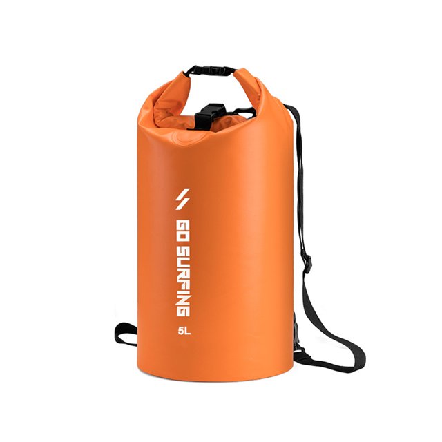 Bolsa 5L Impermeable Deriva PVC Seco para Deriva Canotaje Kayak Naranja