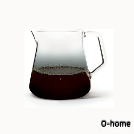 

Glass Carafe - Manual Pour Over Coffee Beaker and Tea Steeper Borosilicate Glass Decanter 16.9 oz Smoke Grey Container