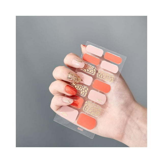 Glitter Nail Stickers Christmas Gift Set - 14pcs Festive Nail Decals for Holiday Celebrations.