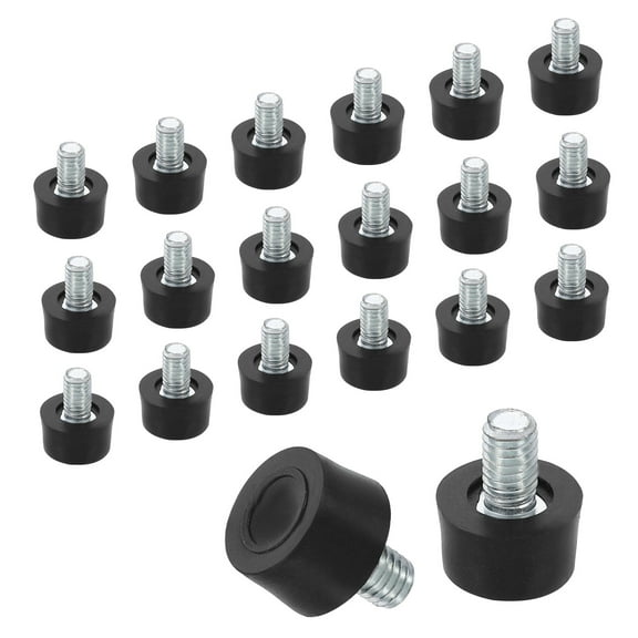 20Pack M6 Thread Furniture Feet Levelers, 15x9 Adjustable Leveling Table Feet, Screw on Furniture Glide Leveling for Chair Stool Legs, Black