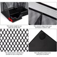 thumbnail image 4 of Organizador de escritorio de metal multifuncional, portalápices con cajón deslizante de malla, caja de almacenamiento de papelería para el hogar, la escuela y la oficina, color negro, 4 of 5