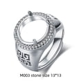 thumbnail image 2 of Anillo S925 plateado apertura masculina sin incrustaciones con turquesa esmeralda cera de abejas anillo de ámbar 18*25, 2 of 5