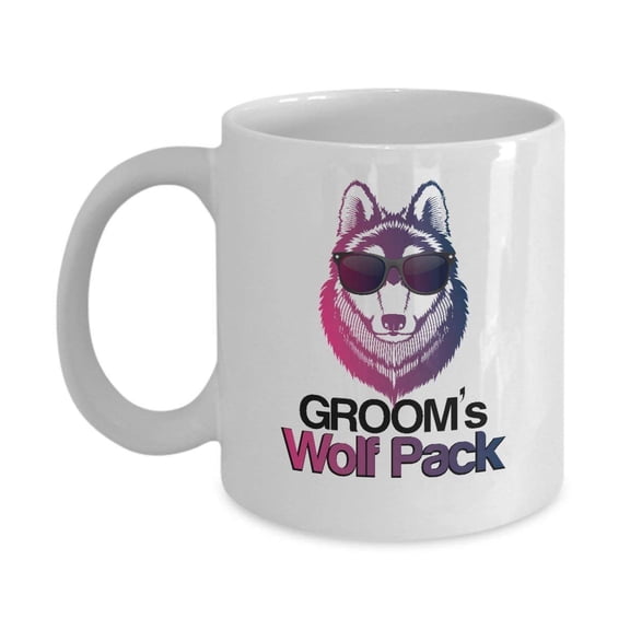 Grooms Wolf Pack Groomsmen Gift Ideas Mugs