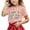Pink, variant on Hienoo Toddler Girls Summer T Shirt Letter Print Short Sleeve Soft T-Shirt, Sizes 4-11