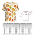 thumbnail image 2 of Autumn Harvest Maple Leaves Thanksgiving Women's T-Shirt Short Sleeve T Shirts Tops Tee Ladies Loose T, 2 of 6