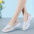thumbnail image 5 of JINMGG Sneakers for Women Plus Clearance Women Outdoor Flat Hollow Bow Sports Shoes Round Toe Shoes Breathable Sneakers Beige 39, 5 of 7