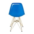 thumbnail image 4 of LeisureMod Dining Chair in Acrylic with Gold Chrome Eiffel Base and Curved Back Design Lightweight Easy Assembly for Modern Home, Kitchen, Cafes Cresco Collection in White Blue Set of 2, 4 of 9