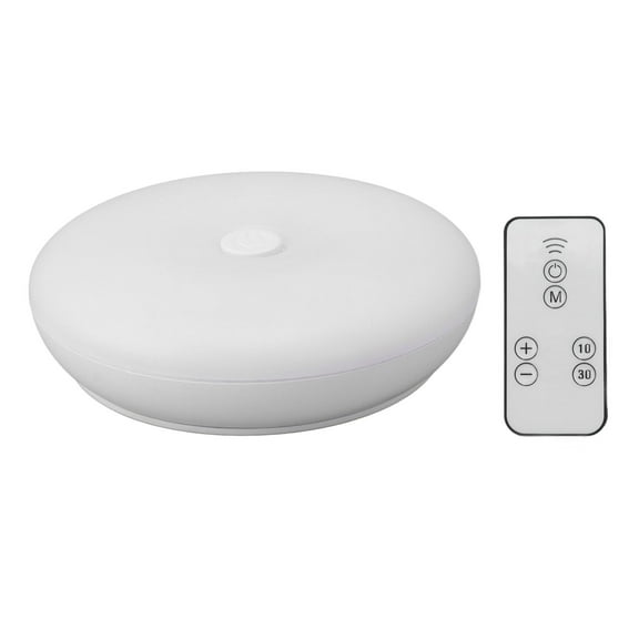 3.7V LED Wall Light with Remote Control, Wireless Bedside Lamp, Warm White Puck Lights, Easy Stick-On Installation