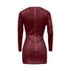 thumbnail image 3 of Gibobby Vestido de noche mujer Nuevo temperamento manga larga lentejuelas profundo V delgado envuelto cadera vestido de mujer(Rojo,M), 3 of 5