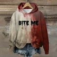 thumbnail image 2 of Women's Hoodies with Letter Prints for Splatter Hooded Sweatshirt for Casual Wear and Exciting Celebrations, 2 of 4